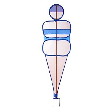 Imagem de Manequim de chute de futebol livre de futebol goleiro de treinamento de goleiro plug in jogadores parede portátil ferro defesa para defesa de ataque, branco, 1,7 m