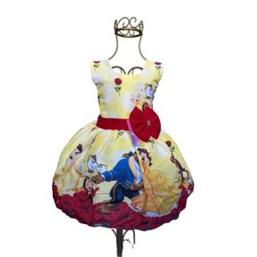 Imagem de Vestido Bela E A Fera Luxo Temático Infantil - Is Store