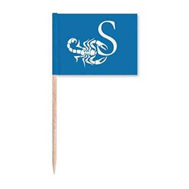 Imagem de Escorpião Natural Inseto Letras Palito de Dentes Marcadores Topper Decoração de Festa