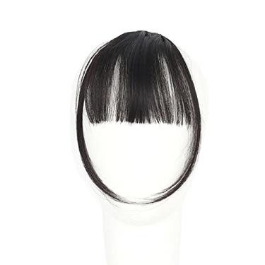 Imagem de Qudai Franja de cabelo de menina com franja de cabelo com cabelo no templo perucas femininas frente franja elegante com clipe em pedaço de extensão de cabelo de menina