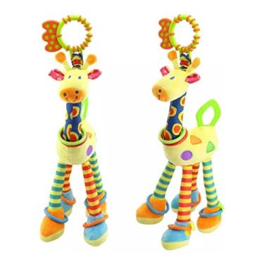 Imagem de HAPPY MONKEY Girafa Mordedor COM CERTIFICAÇÃO INMETRO Multifuncional (Amarelo)