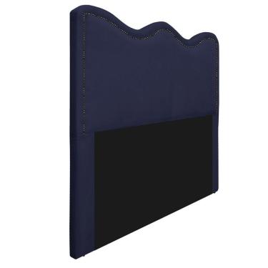 Imagem de Cabeceira Solteiro Bari 90 Cm Cama Box Corano Azul Marinho