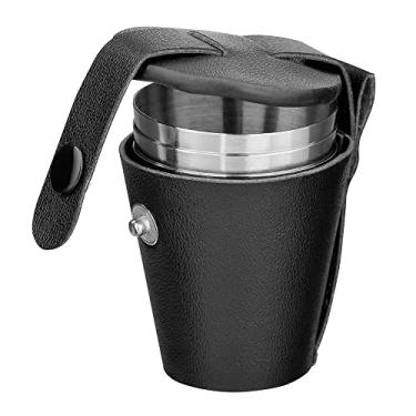 Imagem de Conjunto de 4 Mini Copos em Inox 25 ml e Bolsa TopGet (Cromado)