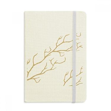 Imagem de Caderno com estampa de arte abstrata de ramo, capa dura de tecido, diário clássico