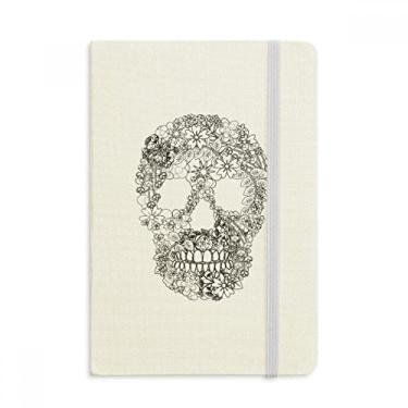 Imagem de Caderno de flores Ossos do México Dia dos Mortos com capa dura em tecido oficial