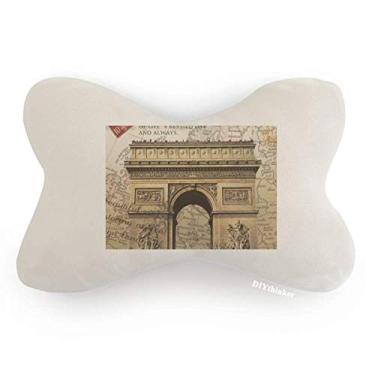 Imagem de DIYthinker Almofada de apoio de cabeça para decoração do pescoço do carro Arch of Triumphal Best Paris