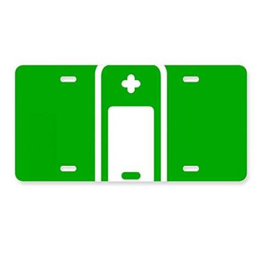 Imagem de DIYthinker Etiqueta de aço inoxidável para decoração de placa de aviso quadrada verde