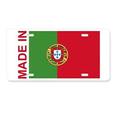 Imagem de DIYthinker Feito em Portugal Country Love Placa de carro Decoração de aço inoxidável