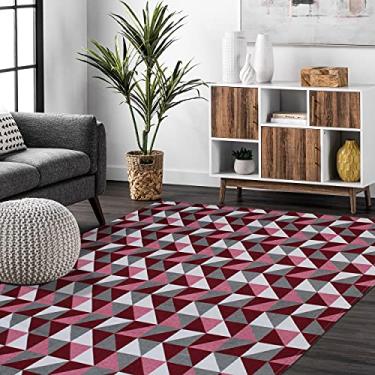 Imagem de Tapete Antiderrapante sala Dublin Bordo Jacquard 1,32x2,50