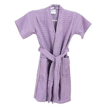 Imagem de ROUPÃO DE BANHO ATOALHADO INFANTIL 100% ALGODÃO LILAS Tam. 10