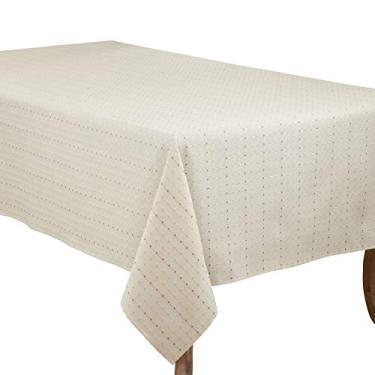 Imagem de SARO LIFESTYLE Toalha de mesa costurada Coleção Cousu, 165 x 264 cm, branca