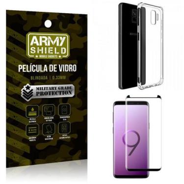 Imagem de Kit Capa Anti Shock + Película Vidro Curva Premium Samsung Galaxy S9 -