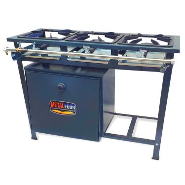 Imagem de Fogão Industrial 3 Bocas 3QS Baixa Pressão P7 com Forno 66L de Piso