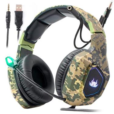 Imagem de Knup Fone de Ouvido Gamer Over-ear Com Fio Ideal para Jogos e Música
