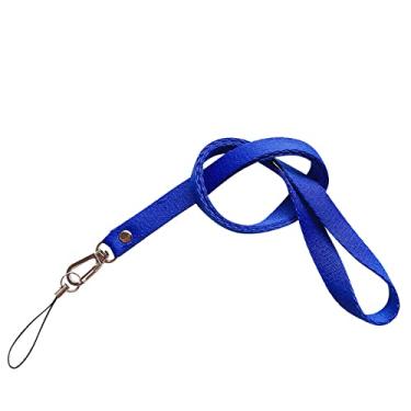 Imagem de peça Alça para Celular Fofo Desenho de Flor Cordão para Pescoço para Chaves Cartão de Identificação para Porta-crachá USB Faça Você Mesmo Corda para Pendurar, Azul