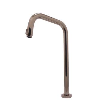 Imagem de Torneira Banheiro Lavatório Mesa Slim Tube Reta Rose Gold