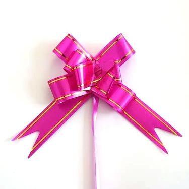 Imagem de Laço Pronto, Laço Fácil, Laço Mágico Para Presente Com Fio - Tamanho 18 (M) - Kit com 100 Unidades (Pink)