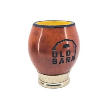 Imagem de Cuia De Chimarrão Tipo Coquinho De Porongo Natural Pé De Inox Old Barn Cor:Vermelho