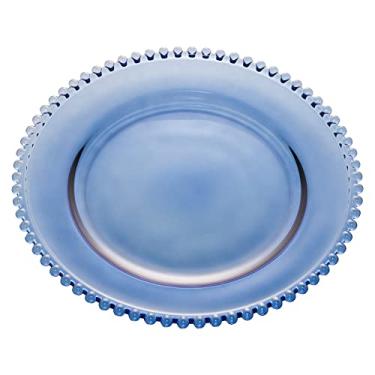 Imagem de WOLFF - Sousplat de Cristal 32cm Azul (Escuro) - Linha Pearl