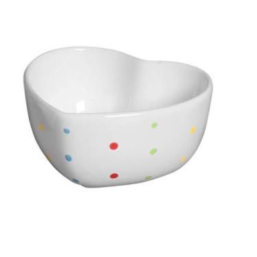 Imagem de Bowl Travessa Tigela Coração Colorido Poá 300 Ml - Mimos Cozinha