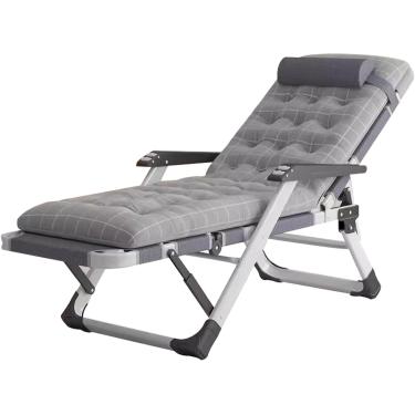 Imagem de Cadeiras reclináveis ​​de jardim, poltrona reclinável dobrável com apoio de cabeça, cadeira Zero Gravit, encosto ajustável em 5 velocidades, espreguiçadeiras de jardim ao ar livre, 11