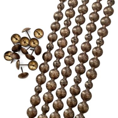 Imagem de Let's Decorate 10 metros D16 mm tiras de estofamento antigo/guarnições de prego, tiras decorativas de unhas com tachas de estofamento para sofá cabeceira banco (L: 16 mm antigo)
