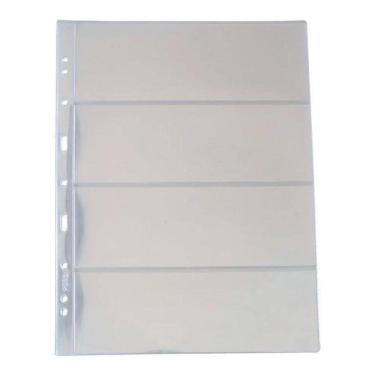 Imagem de Kit 10 Folhas Plástico Cédula Acetato 4 Divisões