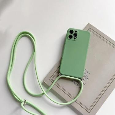 Imagem de Colar crossbody com alça e cabo de silicone líquido capa de telefone para Huawei P20 P30 P40 Lite P50 Pro Y6 Y7 Y8P Y9a Y9s Y9 Prime 2019, X6, para P30 Lite (Nova 4E)