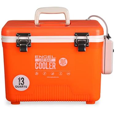 Imagem de Engel EnGLBC13-N-OHV 13 qt Cooler de Isca Ao Vivo com Bomba Aeradora Portátil 2 X2 Laranja