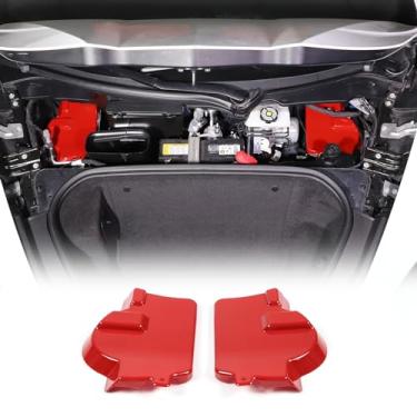 Imagem de Capa de torre de suporte frontal compatível com Chevrolet Corvette C8 Stingray 2020-2024, painel de proteção de painel de proteção de torre de absorção de choque dianteiro do compartimento do motor