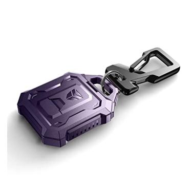 Imagem de Dexnor Capa de corpo inteiro à prova de choque para AirTag, capa protetora antiperda, porta-chaves com chaveiro e mosquetão para chaves, bagagem, coleira de gato e cão, protetor para Apple Air Tag