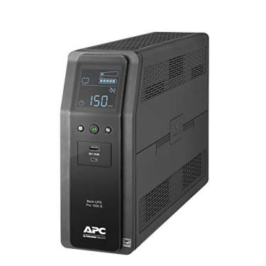 Imagem de APC UPS 1500VA Sine Wave UPS bateria de reserva, fonte de alimentação de bateria de reserva BR1500MS2, AVR, 10 tomadas, (2) portas de carregador USB