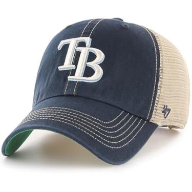 Imagem de Boné ajustável '47 MLB Trawler Team Color Mesh CleanUp, adulto tamanho único, Tampa Bay Rays, Tamanho Único