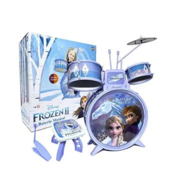 Imagem de Bateria Musical Infantil Disney Frozen Completa 27224 Toyng