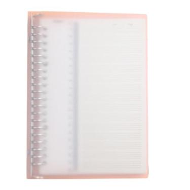 Imagem de Caderno de folha solta com clipe de metal PP, grade de estudante, linha horizontal, folha solta inglesa, núcleo interno, substituível, bloco de notas espessas - B5 (inglês) - 2 peças