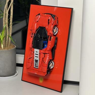 Imagem de iLuane Display Wallboard for Lego Technic Ferrari Daytona SP3 42143, Adult Collectibles Display Wallboard for Building Set, Gifts for Lego Lovers (Only Display Wallboard)