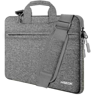 Imagem de Hseok Bolsa de ombro para laptop 15 15.6 16 polegadas, compatível com MacBook Pro 16 polegadas 2025-2019 M4 M3 M2 M1, Mac 39.1 cm, XPS 15 e a maioria dos notebooks de 15-16 polegadas, bolsa resistente
