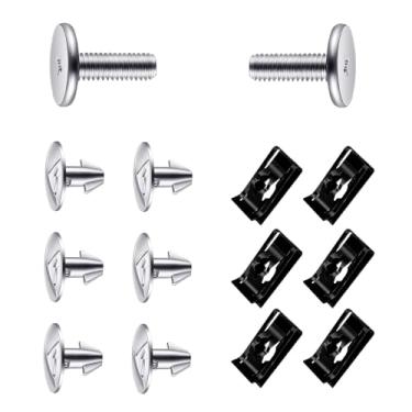 Imagem de UGSHY Pack-14 Parafusos de pino de parafuso de tampa inferior do motor, parafuso de hardware e clipe de acesso, acessórios de substituição de carro compatíveis com Honda, clipe de fixação da tampa do