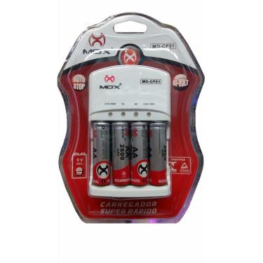 Imagem de Carregador De Pilhas com 4 Pilhas Aa Mox Mo-cp51