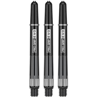 Imagem de TARGET Darts Raymond Van Barneveld Pro Grip EVO Chrono Titanium Shafts, Conjunto de 3 | Acessórios de dardos profissionais, conjuntos de eixo de dardo, pacote com 3 - Comprimento: Médio (47,7 mm)