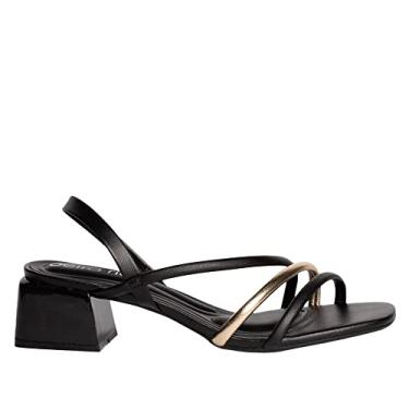 Imagem de Sandália Feminina Beira Rio com Tiras Finas Preto - 35