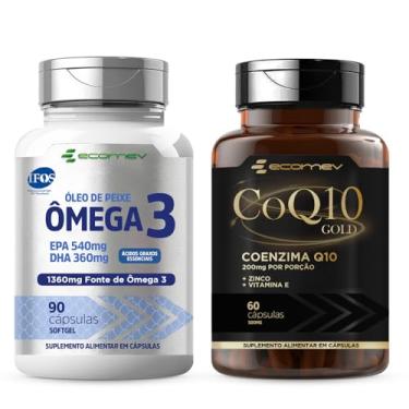 Imagem de Kit Coenzima Q10 Gold 200Mg + Omega 3 Ultra 1360Mg Epa Dha Cert. Pureza Qualidade IFOS