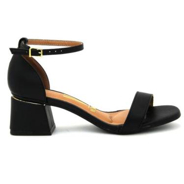Imagem de Sandalia Feminina Vizzano 6428.104 Salto Baixo Grosso Bico Quadrado, 3