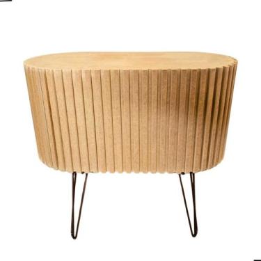 Imagem de Mesa Dandara para Decoração de Festas Mdf Cru Pés Metalizados Moderna 