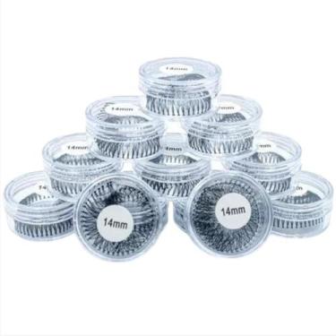 Imagem de Kit 12 Tufos Cílios De Pote Tufinho Alongamento para design sobrancelh