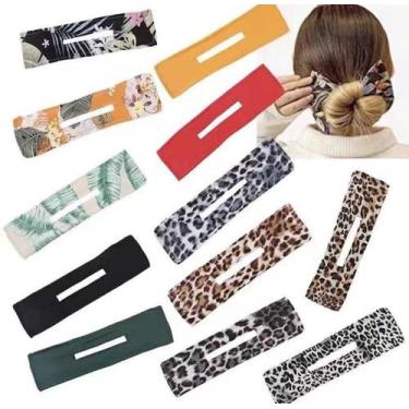 Imagem de Kit 10 Lollipopm1 Grampo Faixa De Cabelo Feminina Laço Laço Para Coque