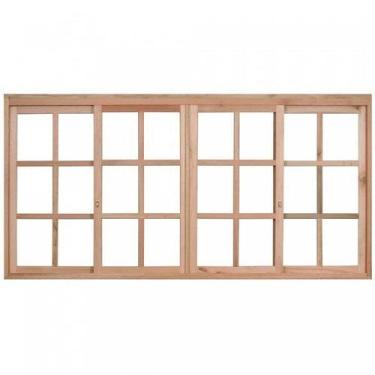 Imagem de Janela de Madeira de Correr 120x140cm com Caixilho 9,4cm Ewk 394 Rondo