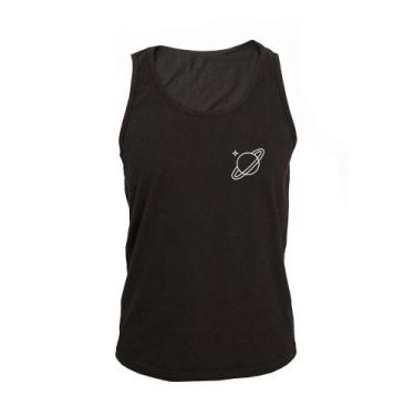 Imagem de Regata Masculina Algodão Saturno Básica - Ragor, G, Preto