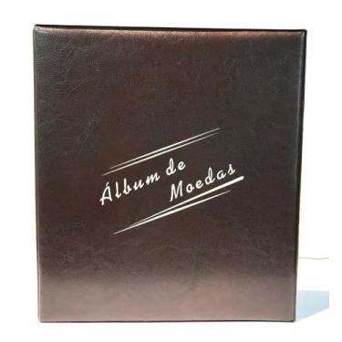Imagem de Álbum fichário preto 4 argolas para 200 moedas  - STILOPLAST