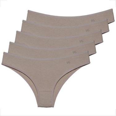 Imagem de Kit 5 Tangas Cotton Penteado Feminina Conforte Atacado - Básica Linda,